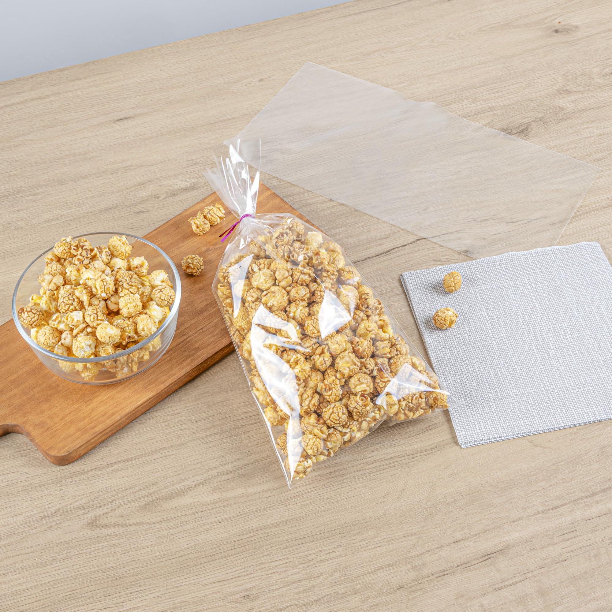 Restaurantware 14x7 Inch Heat Seal Bags - 100 Pack Clear Resealable Plastic Pouches for Snacks, Meals & Food Storage | Recyclable, No Flap Design | Perfect for Restaurants, Catering & Home Meal Prep