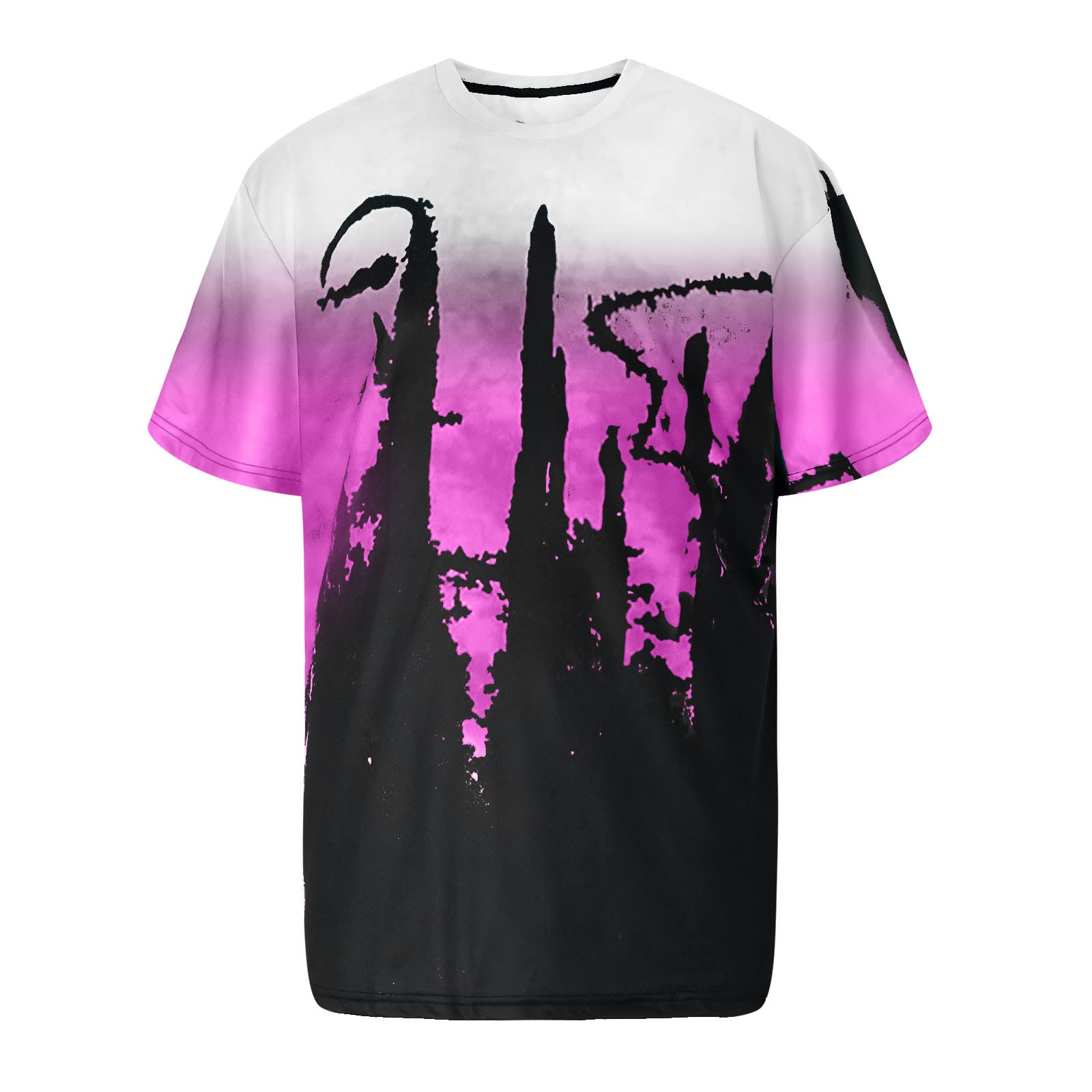 Men's Short Sleeve Graphic T-Shirt - Summer Casual Round Neck Printed Pullover Tee - Perfect for Daily Wear, Weekend Outfits & Street Style Fashion