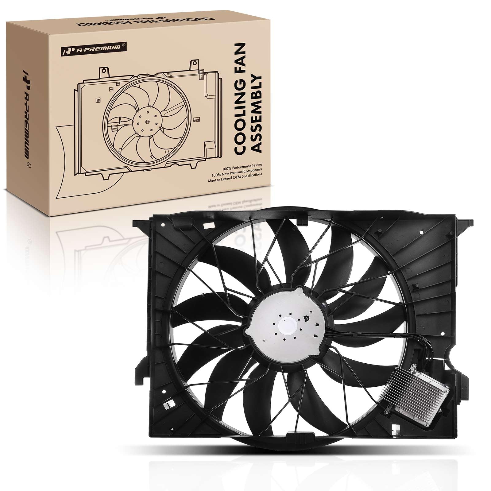 Premium Engine Radiator Cooling Fan Assembly Compatible with Mercedes-Benz E320 E63 AMG S350 S550 S600 S63 AMG S65 AMG CLS63 AMG CL550 CL600 CL63 AMG CL65 AMG - High Performance Cooling Solution for Hot Weather & Heavy Traffic Driving