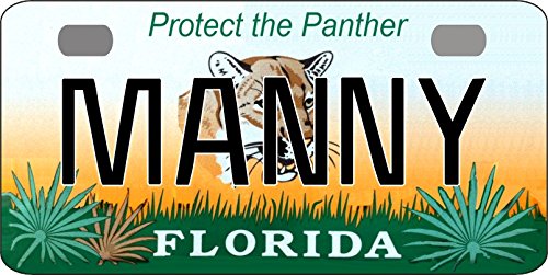 Custom Florida Panther Bicycle License Plate - Personalized with Your Name - Perfect for Bikes, Motorcycles & Room Decor