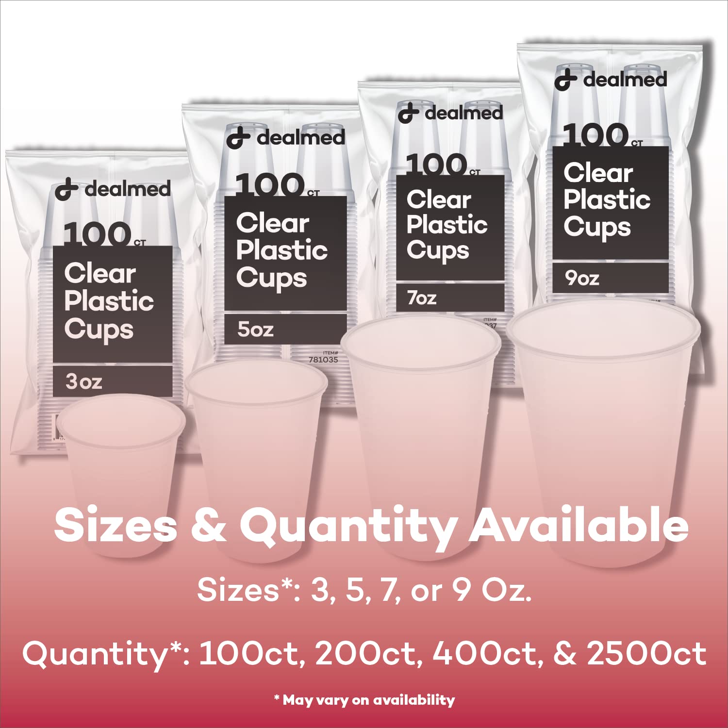 **Dealmed 5 oz. Disposable Plastic Cups – 100% Recyclable, BPA-Free, Bulk Pack of 2500 – Perfect for Doctor's Offices, School Nurses, Hospitals, Home Use, Parties & Events**