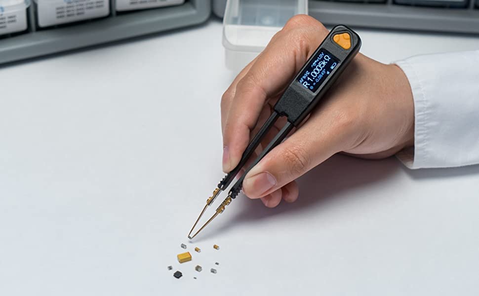 Pro1 Plus 100KHz LCR Meter with 0.1% Accuracy | Digital LED Tester | ESR Meter | Smart SMD Tweezers Kit | for Electronics Repair, PCB Testing & Component Analysis