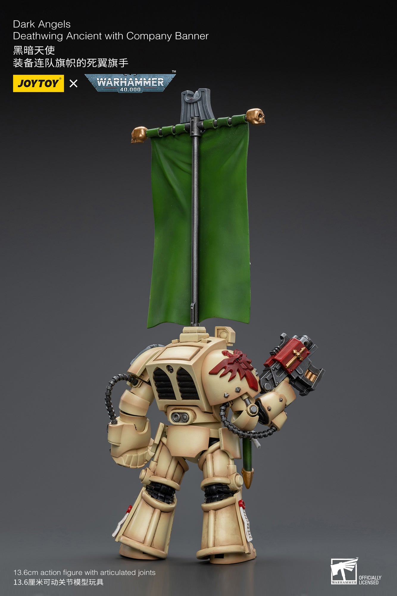 JOYTOY 1/18 Scale Warhammer 40K Dark Angels Deathwing Action Figure - Collectible Miniature for Tabletop Gaming & Display