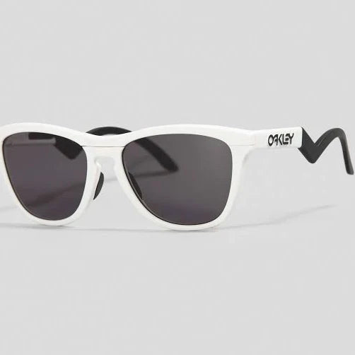 Oakley Frogskins Hybrid Matte White Sunglasses with Prizm Grey Lenses - Stylish UV Protection for Outdoor Sports & Casual Wear