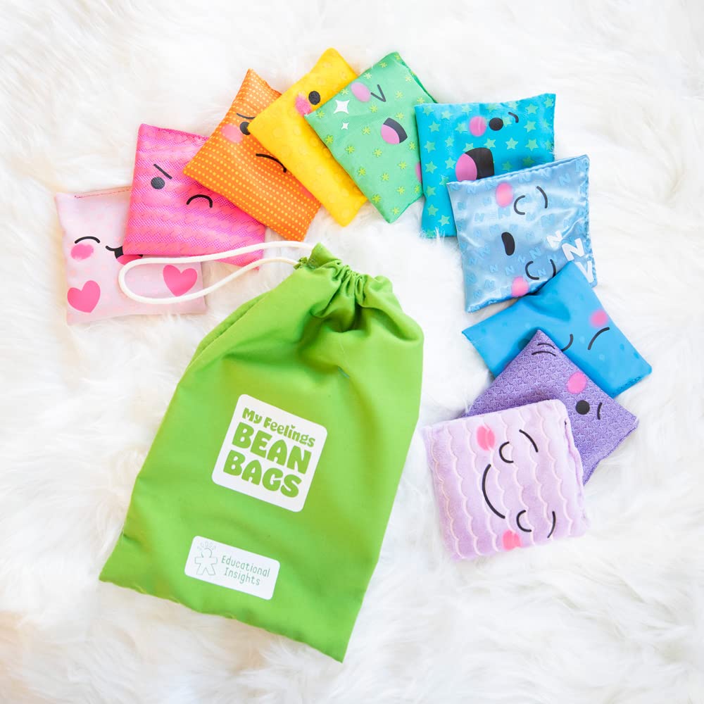 Educational Insights My Feeling Bean Bags - 10-Piece Social Emotional Learning Toy Set for Preschool & Kindergarten Classrooms - Helps Kids Ages 3+ Identify Emotions - Perfect for Circle Time, Therapy Sessions & Home Play