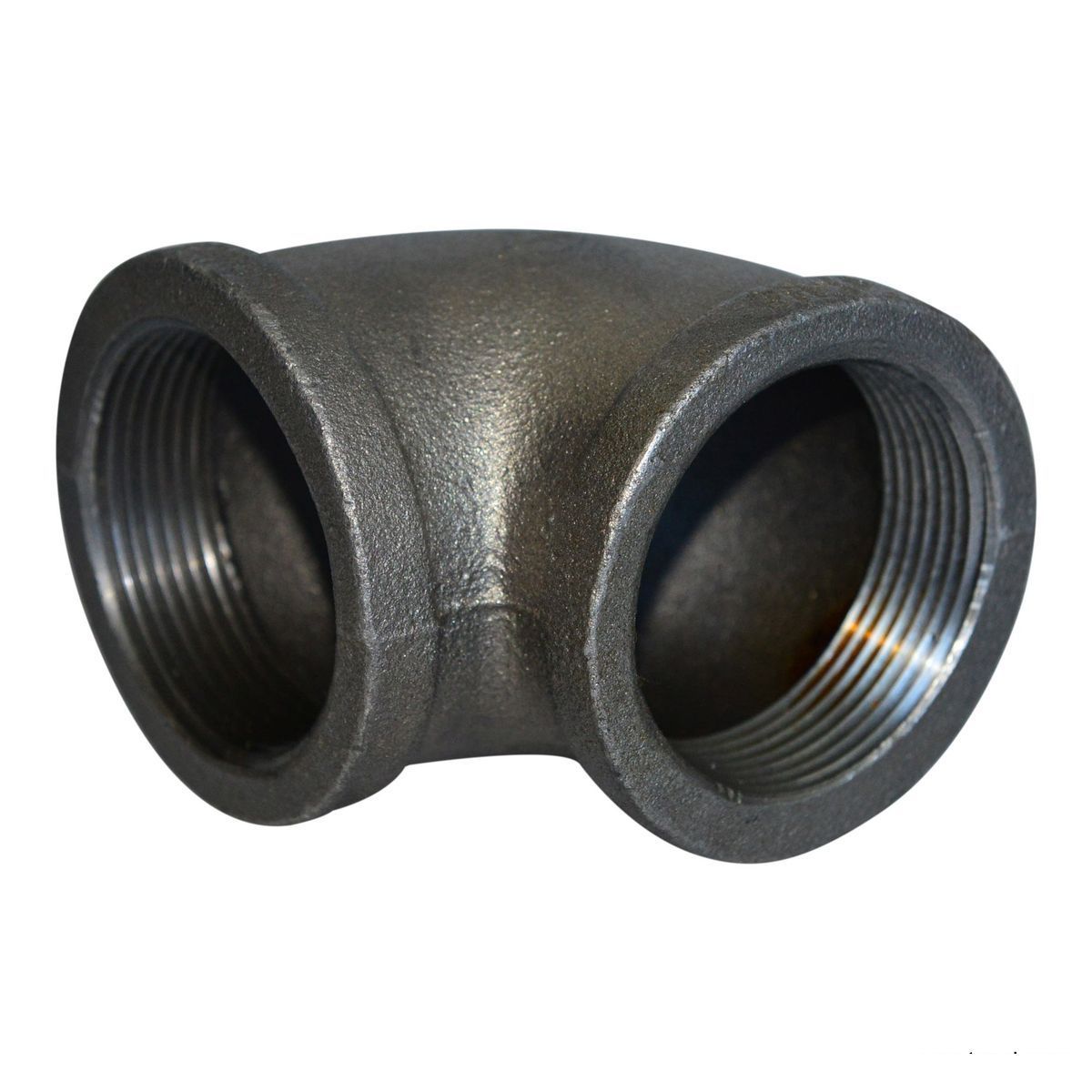 90 Degree Elbow Fitting - Malleable Iron Threaded Pipe Connector for Plumbing, HVAC, and Industrial Applications