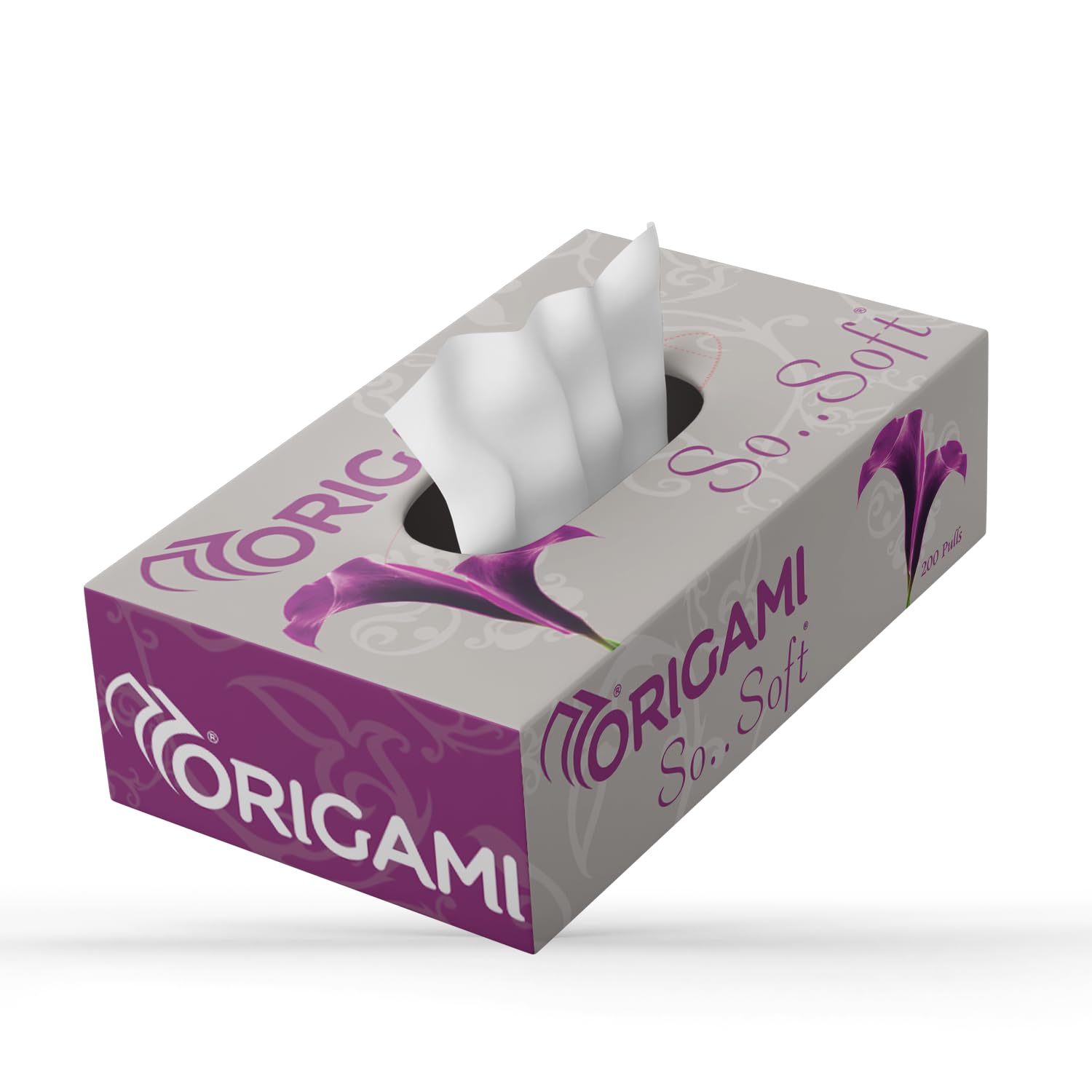 Origami 2-Ply Facial Tissues for Home & Car | 4-Pack (200 Pulls/Box, 800 Sheets Total) | Soft & Strong for Everyday Use, Travel & Office