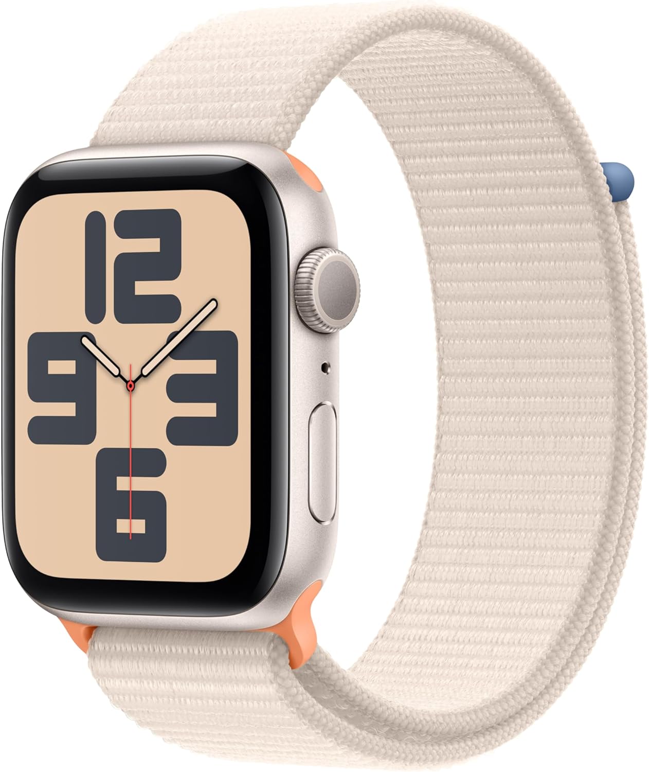 Apple Watch SE 2 (2023) 44mm GPS Smartwatch - Starlight Aluminum Case with Starlight Sport Band | MR63LL/A MRE63CL/A | Fitness Tracker, Heart Rate Monitor for Running, Swimming & Daily Activity Tracking