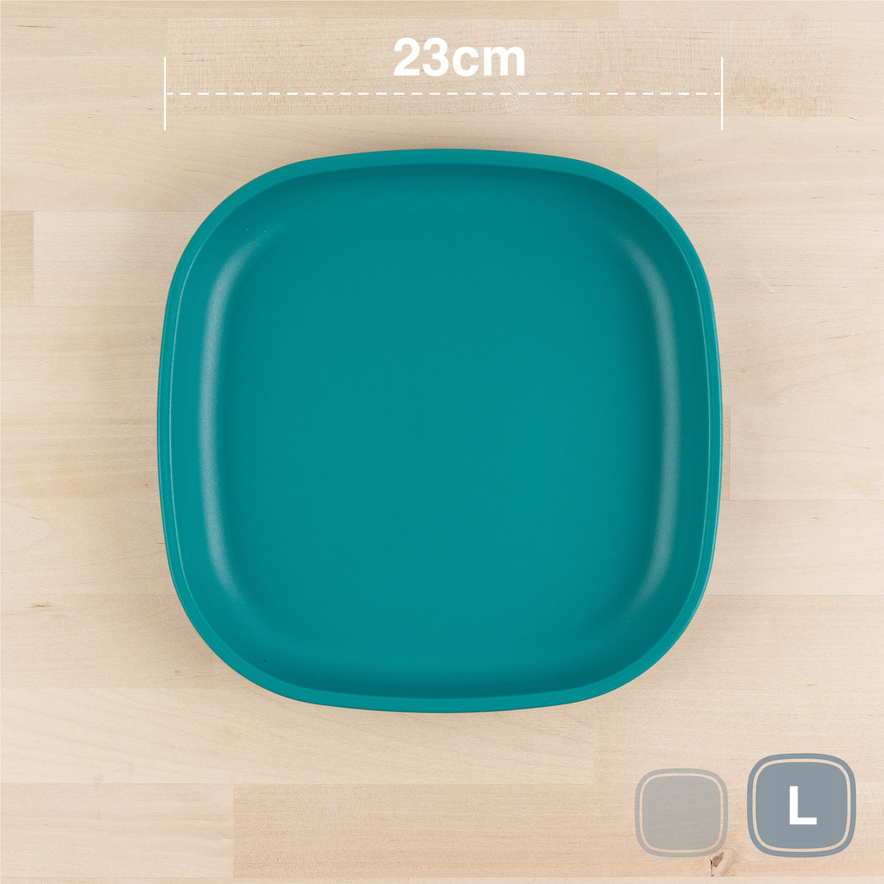 RePlay Recycled Plastic Flat Plate - Large, Durable & Eco-Friendly Dinnerware for Everyday Meals, Picnics, and Outdoor Dining