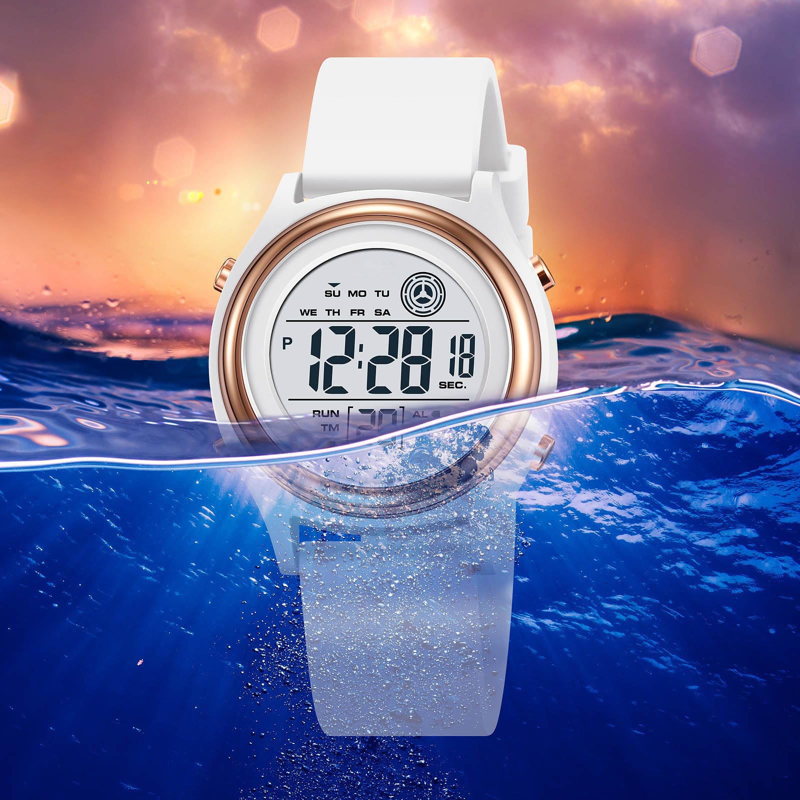 Women's Digital LED Watch - Waterproof Military Sports Watch for Outdoor Activities