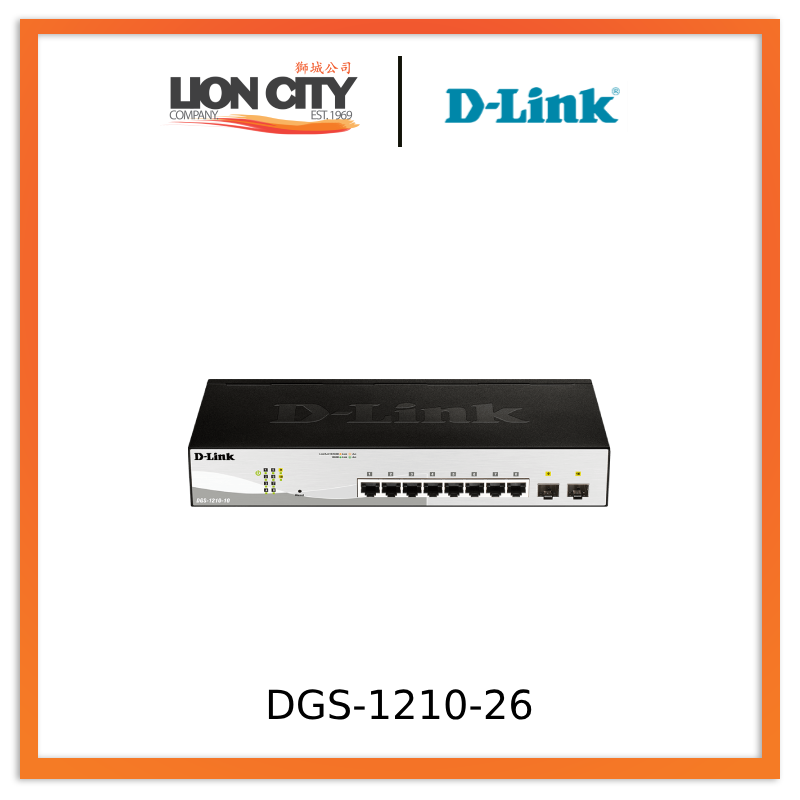 D-Link DGS-1210-26 26-Port Gigabit Smart Managed Switch | Network Switch for Office, Home & Business | High-Speed Data Transfer & VLAN Support
