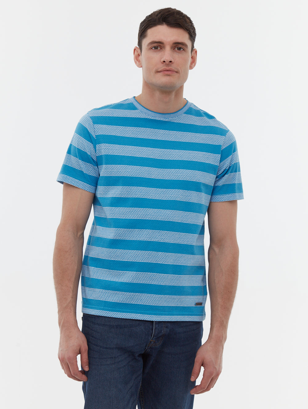 Pendari Block Stripe T-Shirt for Men - Casual Short Sleeve Cotton Tee - Perfect for Everyday Wear, Street Style & Summer Outfits