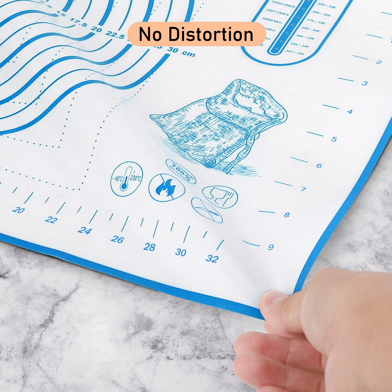 Non-Slip Silicone Baking Mat with Measurement Marks - 12