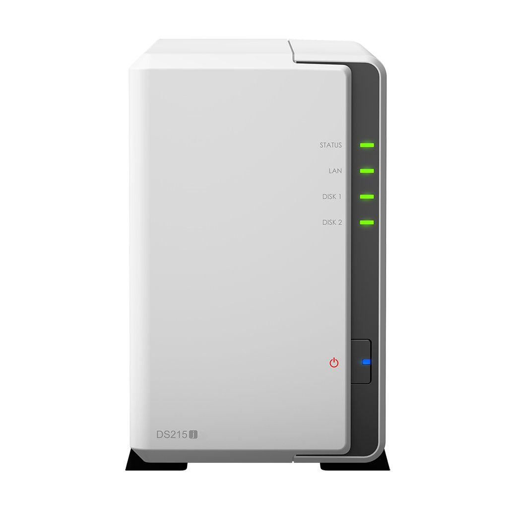 Synology DS215j 2-Bay NAS DiskStation Network Attached Storage for Home & Office | Secure Data Backup, File Sharing & Media Streaming