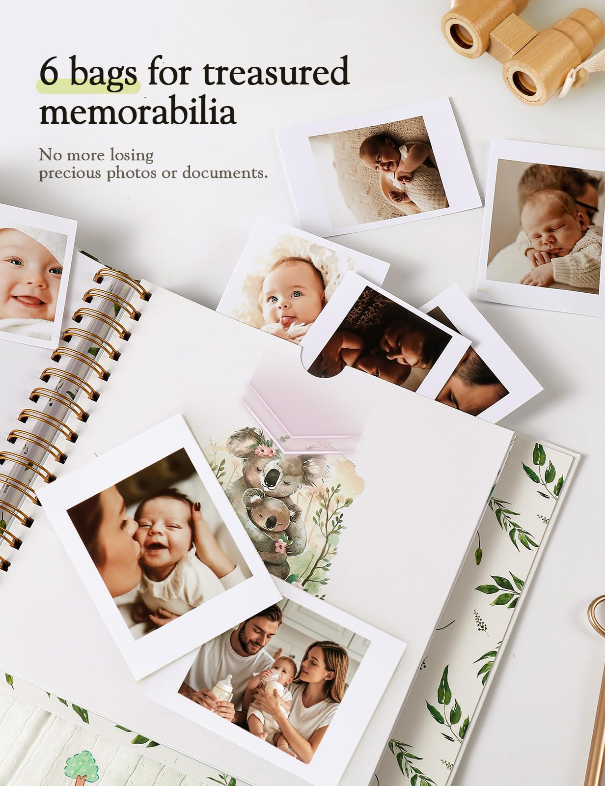 Gender Neutral Baby Memory Book - First 5 Years Keepsake Scrapbook Album with 154 Pages | Perfect Baby Shower Gift & Photo Album for Newborn to Age 5 | Capture Milestones, First Words & Precious Moments