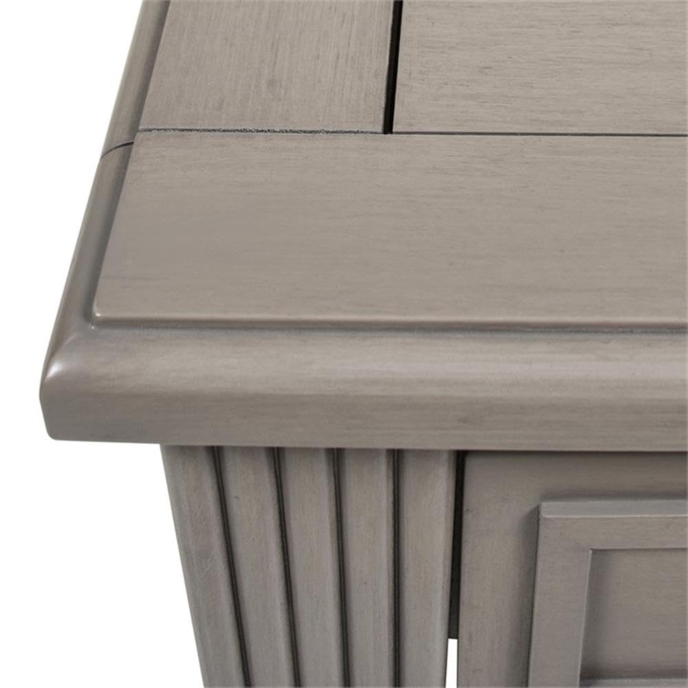 Jennifer Taylor Home Dauphin Storage Shelf Side Table - Grey Cashmere Finish | Stylish End Table for Living Room, Bedroom & Office Organization