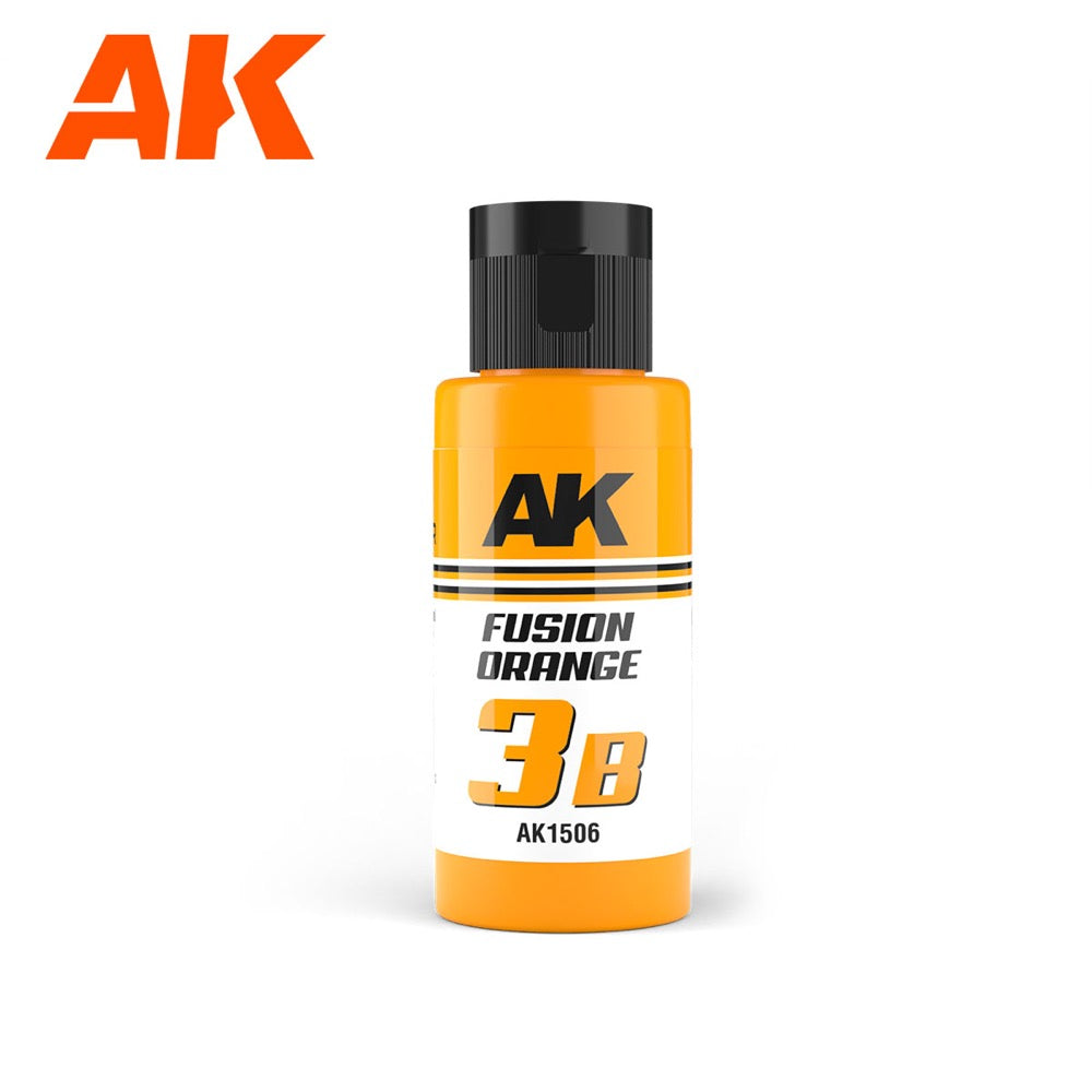AK Interactive AK1506 Dual Exo Sc-Fi 3B Fusion Orange Acrylic Paint - 60ml Bottle for Miniature Models, Warhammer, and Scale Modeling Projects - Perfect for Airbrush and Hand Painting Techniques
