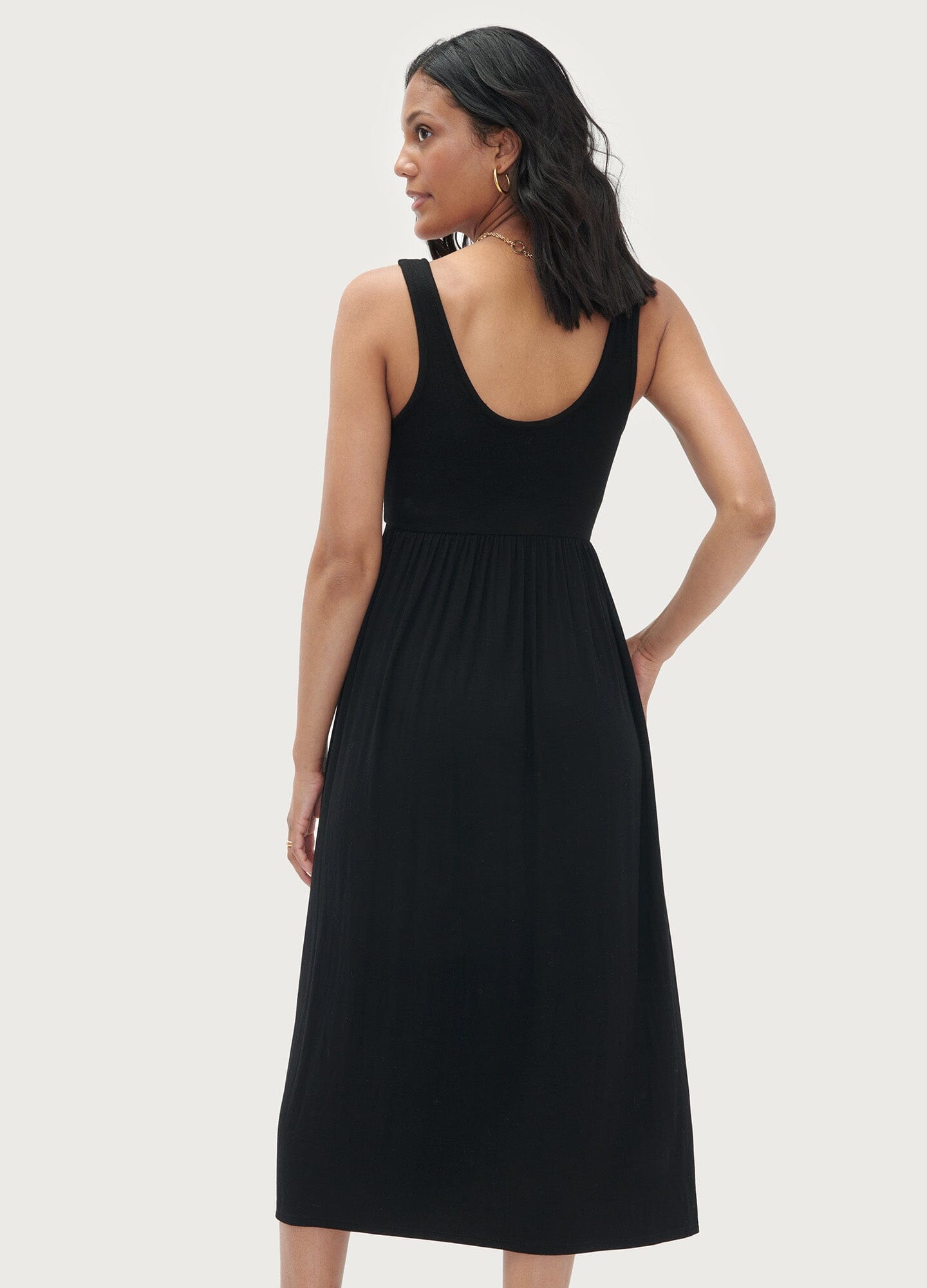 Ultra-Soft Ribbed Nursing Tank Dress for Maternity & Breastfeeding - Comfortable Stretchy Postpartum Wear for Nursing Moms at Home or Outings