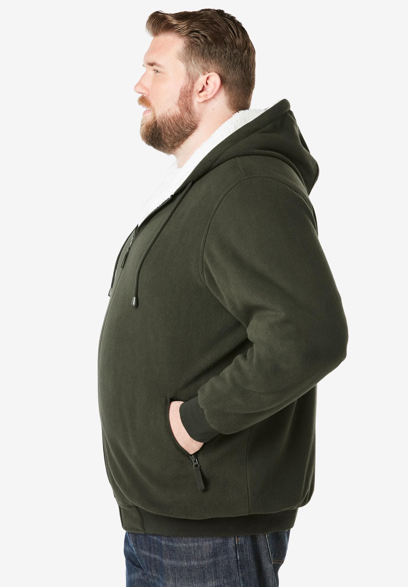 KingSize Men's Big & Tall Explorer Plush Fleece Hoodie - Soft & Warm Winter Pullover for Outdoor Activities, Camping & Casual Wear
