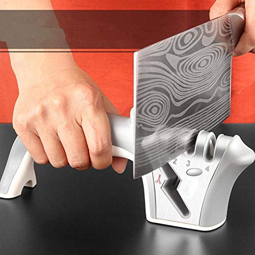 4-in-1 Multi-functional Knife Sharpener - Handheld Kitchen Tool with Tungsten, Diamond & Ceramic Whetstone for Home & Professional Use | Perfect for Chefs, Camping & Outdoor Cooking (Color: B)