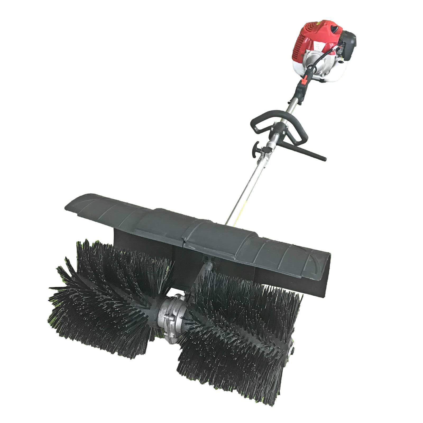 52CC 2-Stroke Gas Powered Handheld Lawn Sweeper - 2.3HP Air Cooled Motor Broom Cleaner for Turf, Garden, Park & Yard Maintenance | Ideal for Leaf Cleanup, Debris Removal & Outdoor Space Cleaning