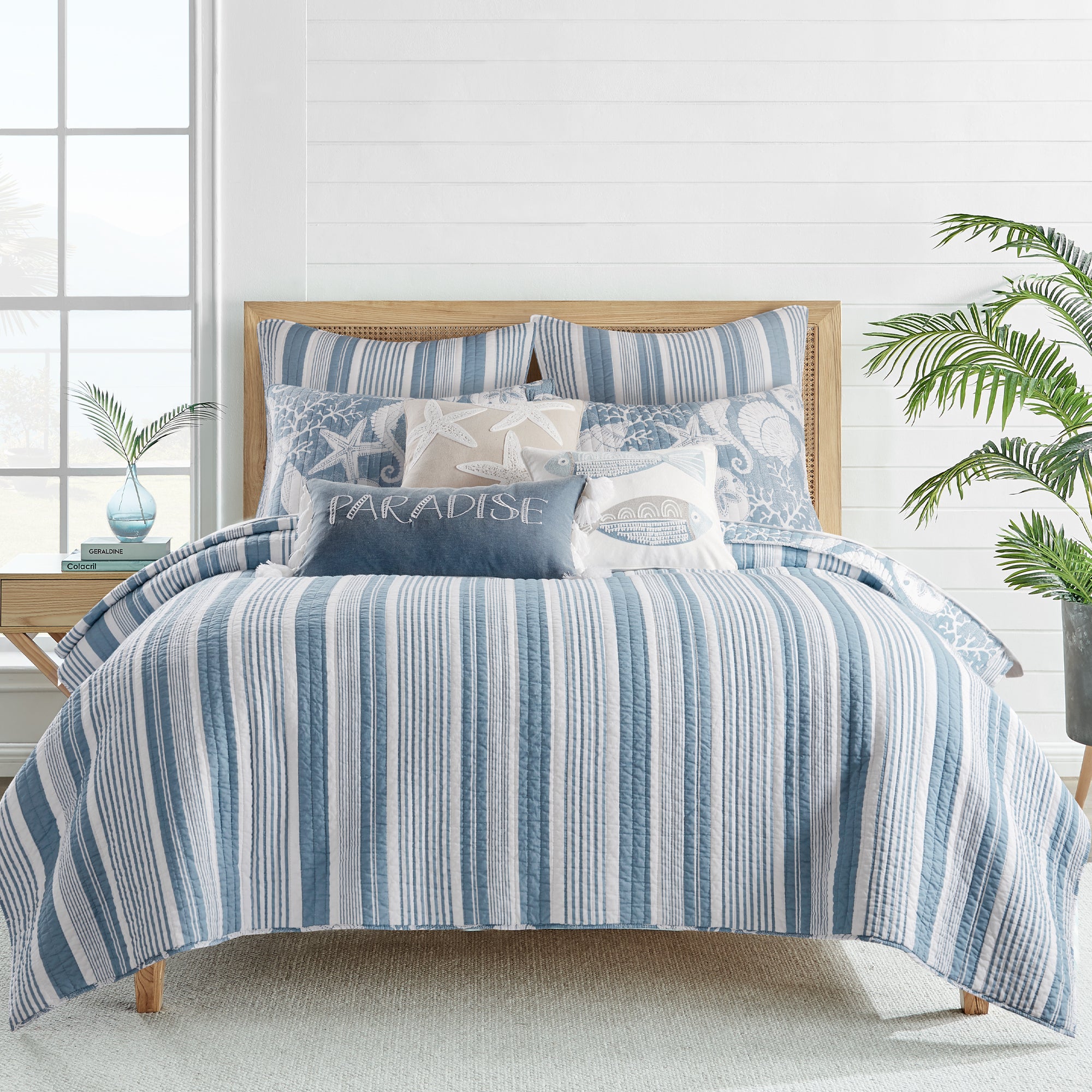 Stillwater Quilt Set - Queen Size Bedding, Soft Microfiber Comforter with Matching Pillow Shams, Lightweight & Breathable - Perfect for Cozy Bedrooms, Guest Rooms & Dorm Decor