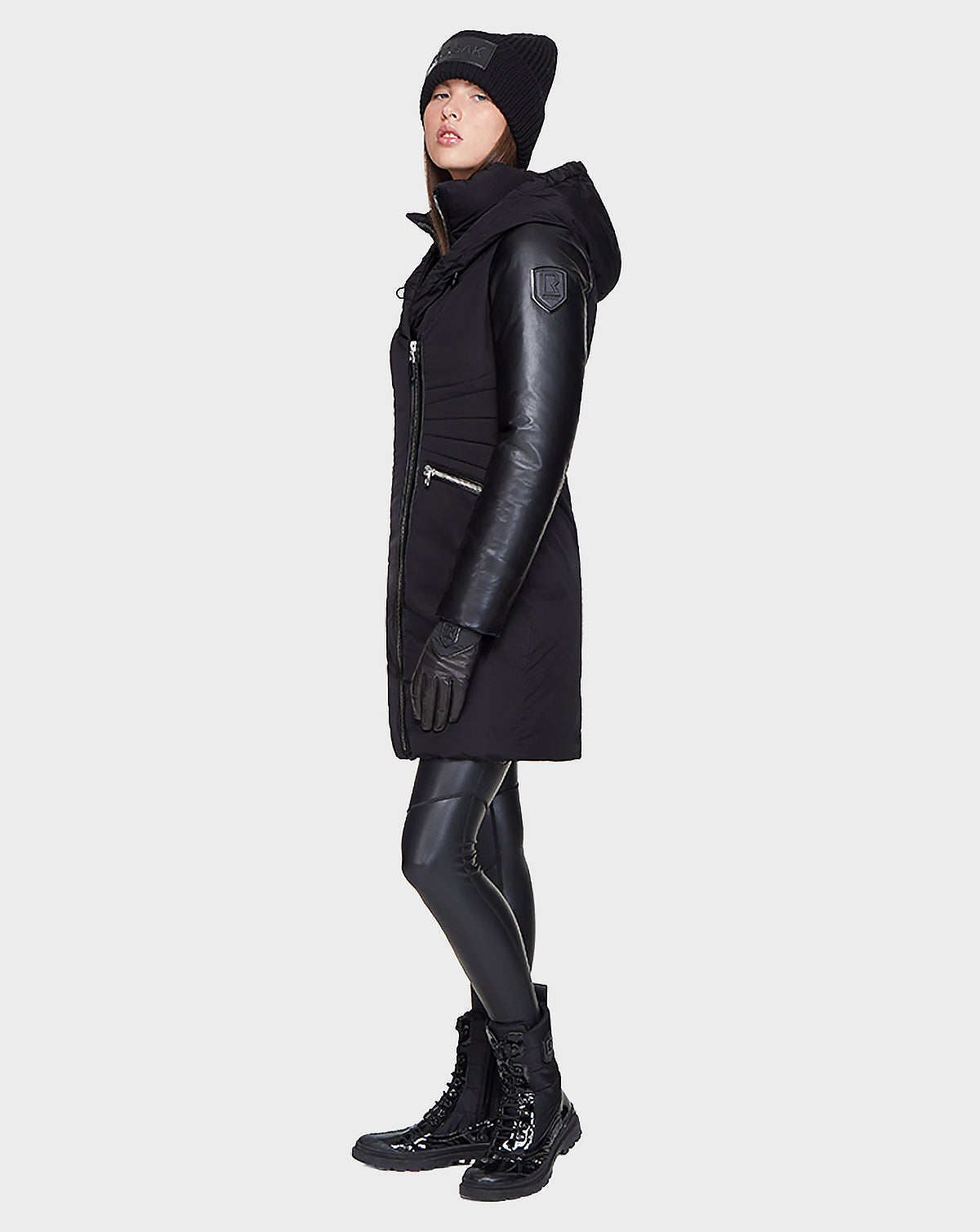 MISA L121506 Black Faux Fur Coat - Women's Winter Fashion Jacket for Outdoor & Party Wear