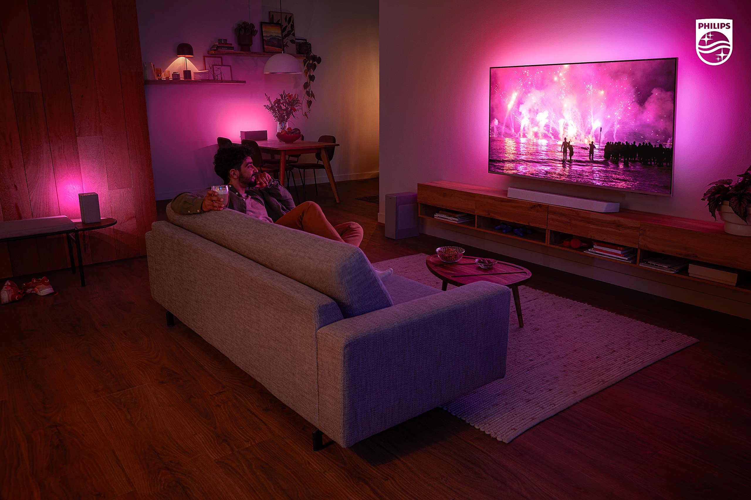 PHILIPS B8507B 3.1-Channel Soundbar with Wireless Subwoofer & Dolby Atmos - Premium Home Theater Audio System for Movies, Gaming & Music - Black