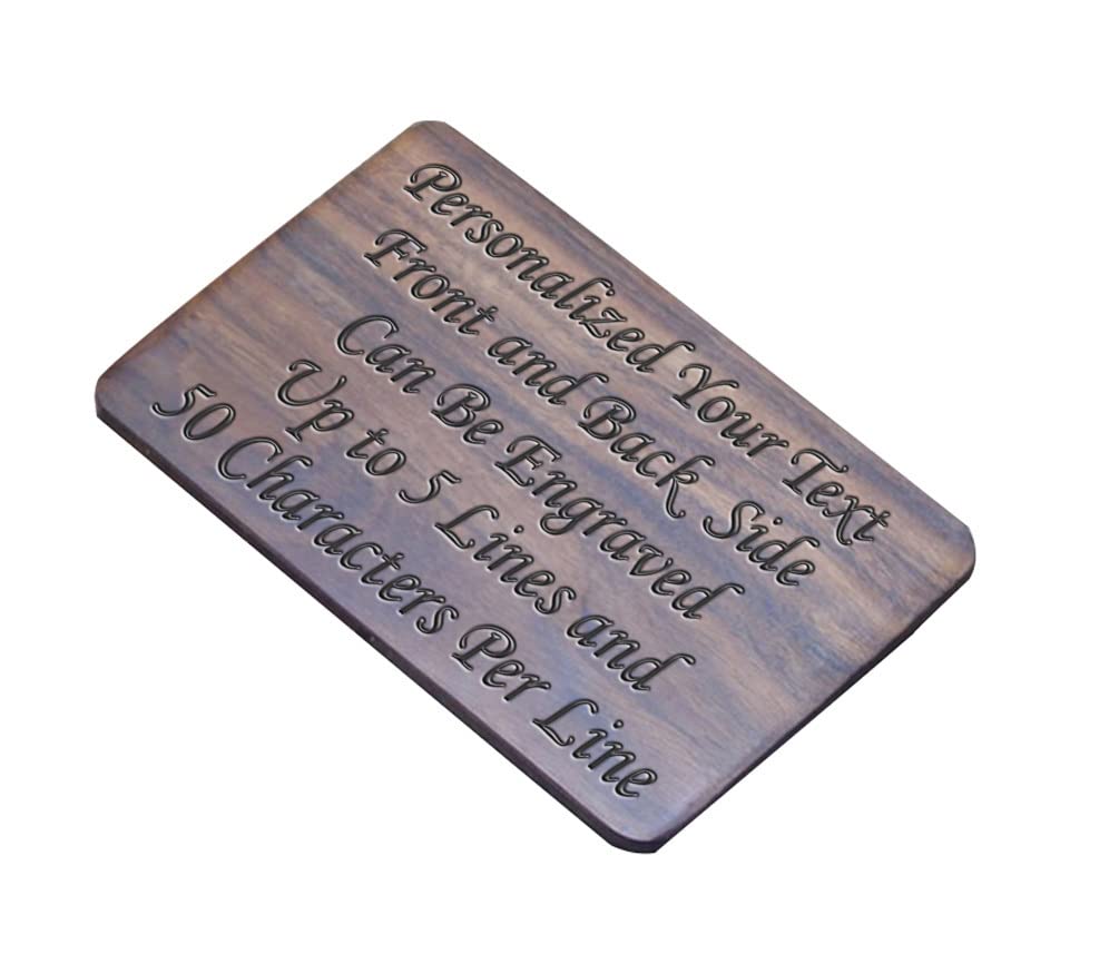 Personalized Engraved Metal & Wood Wallet Insert - Inspirational Gift with Love Message for Boyfriend or Girlfriend | Perfect for Anniversaries, Birthdays & Romantic Surprises