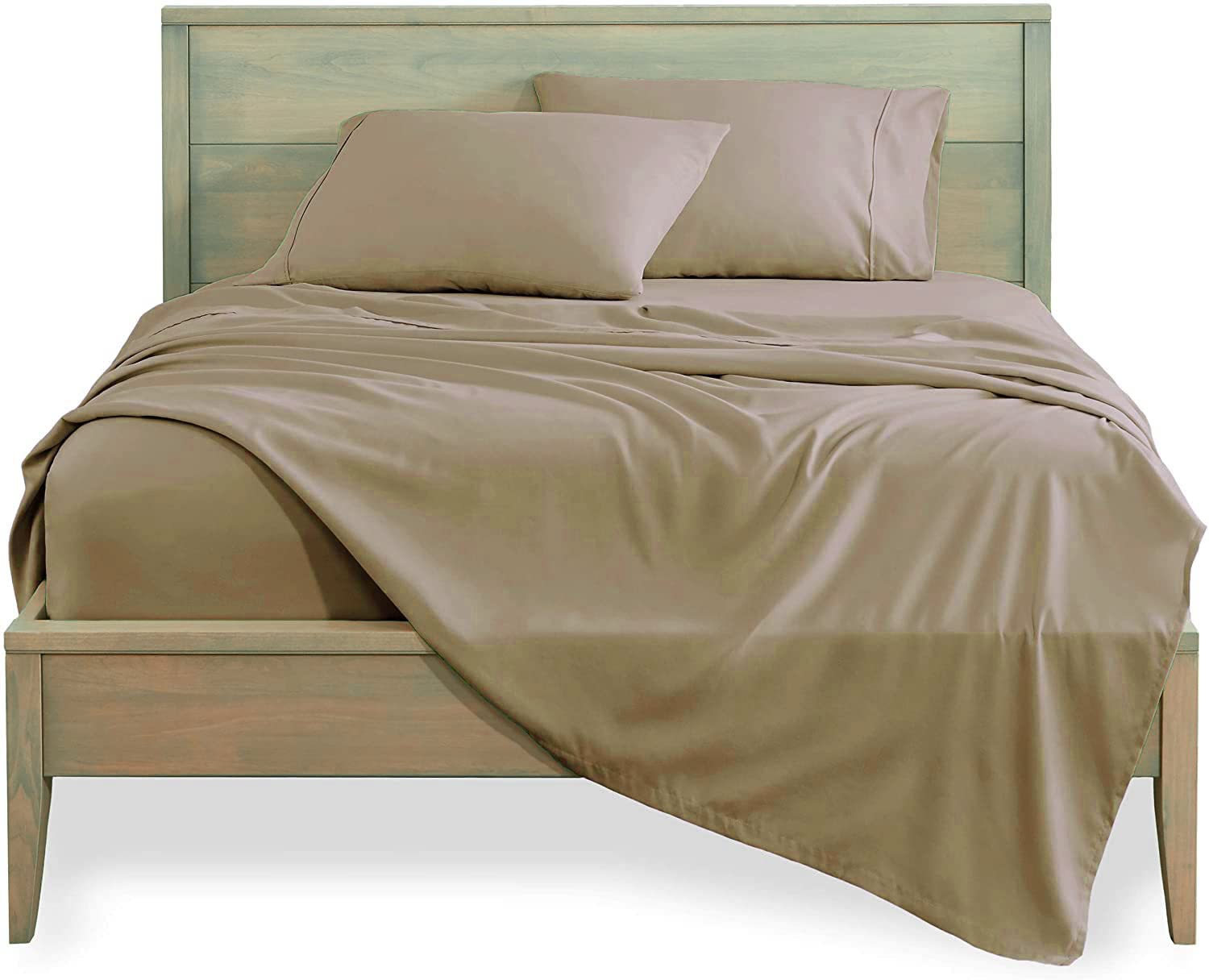 600 TC Percale Cotton Sheets for Twin Size Bed - Ultra Soft & Breathable Deep Pocket Bedding Set | Perfect for Guest Rooms, Dorms & Cozy Sleep