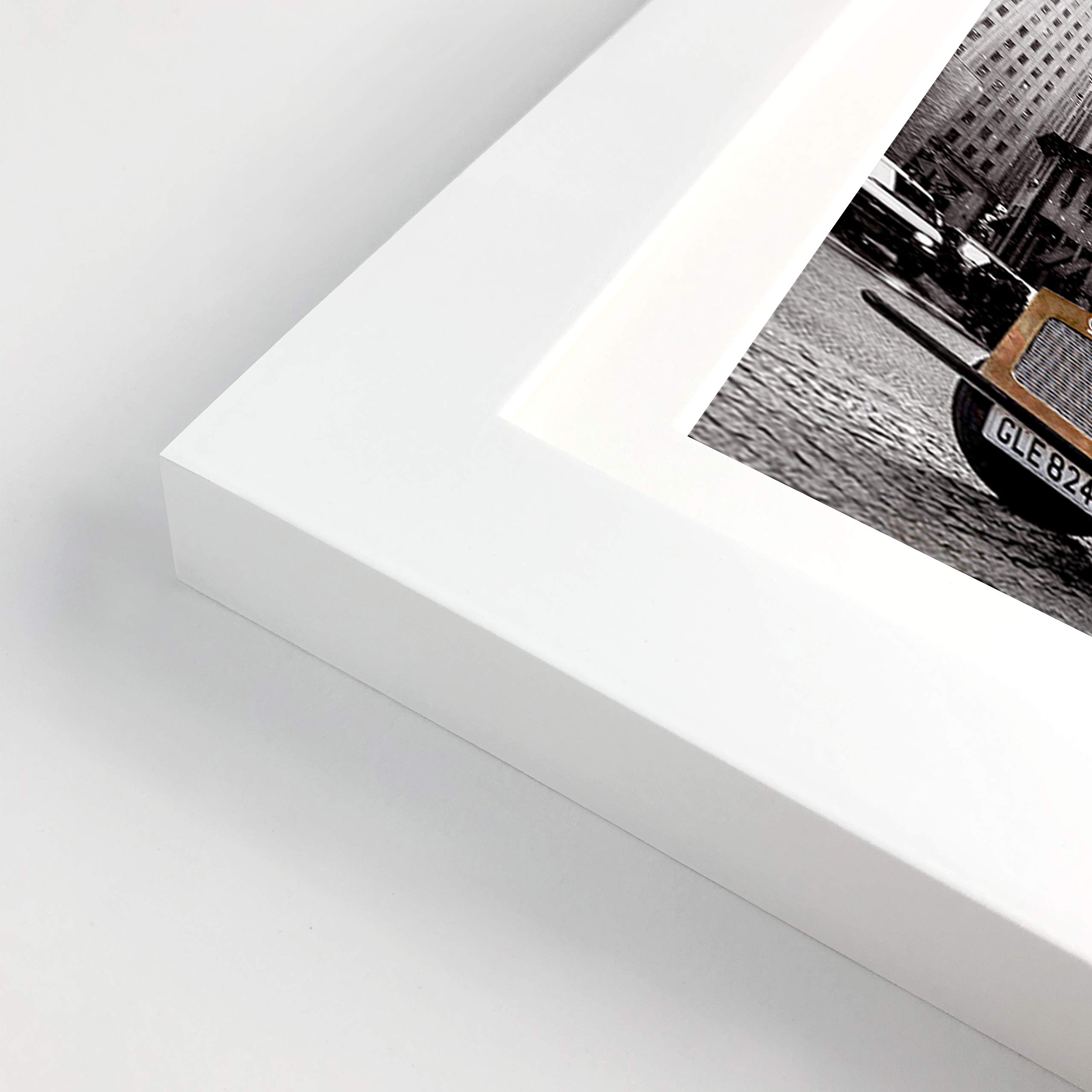 Premium Solid Wood Picture Frame with 2MM Tempered Glass - 5x7 Inches with 4x6 Opening - Pack of 6 - White - Wall Mount Hangers for Horizontal & Vertical Display - Perfect for Family Photos, Wedding Pictures & Home Decor