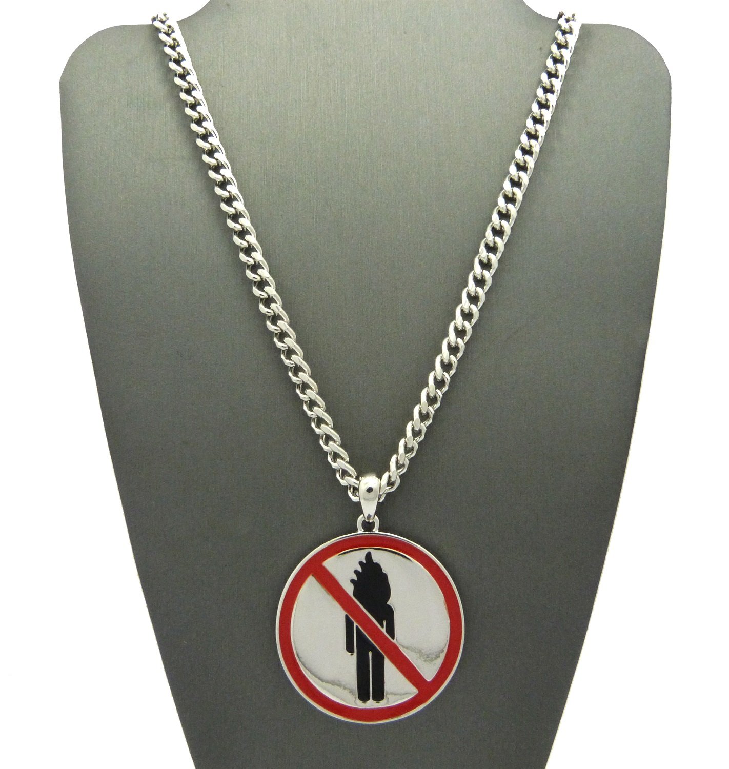NYFASHION101 Hip Hop Rapper Music Video Monster Logo Pendant Necklace for Men & Women - Perfect for Concerts, Parties & Streetwear Fashion