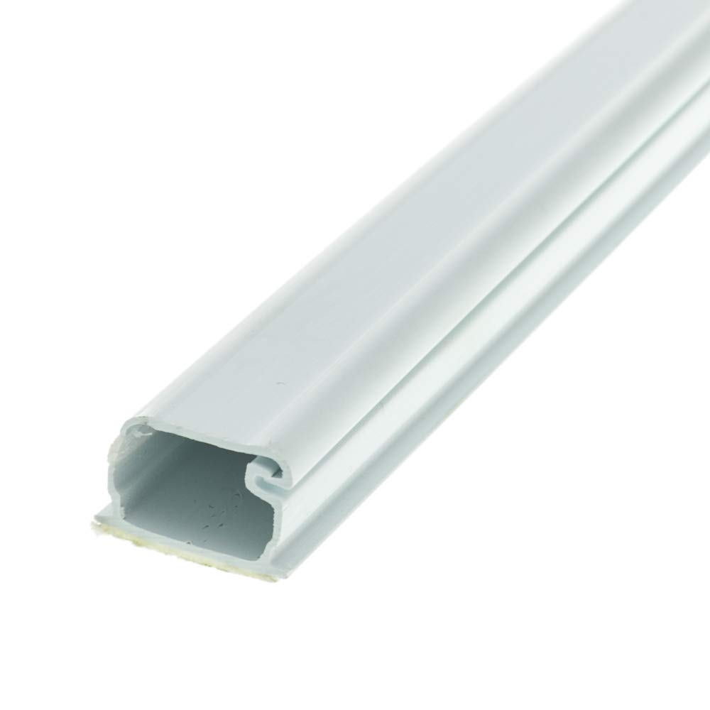 1.75 Inch White Surface Mount Cable Raceway - 6 Foot Straight Section for Home & Office Cable Management - Perfect for Organizing Wires Under Desks, Along Walls & Behind TVs