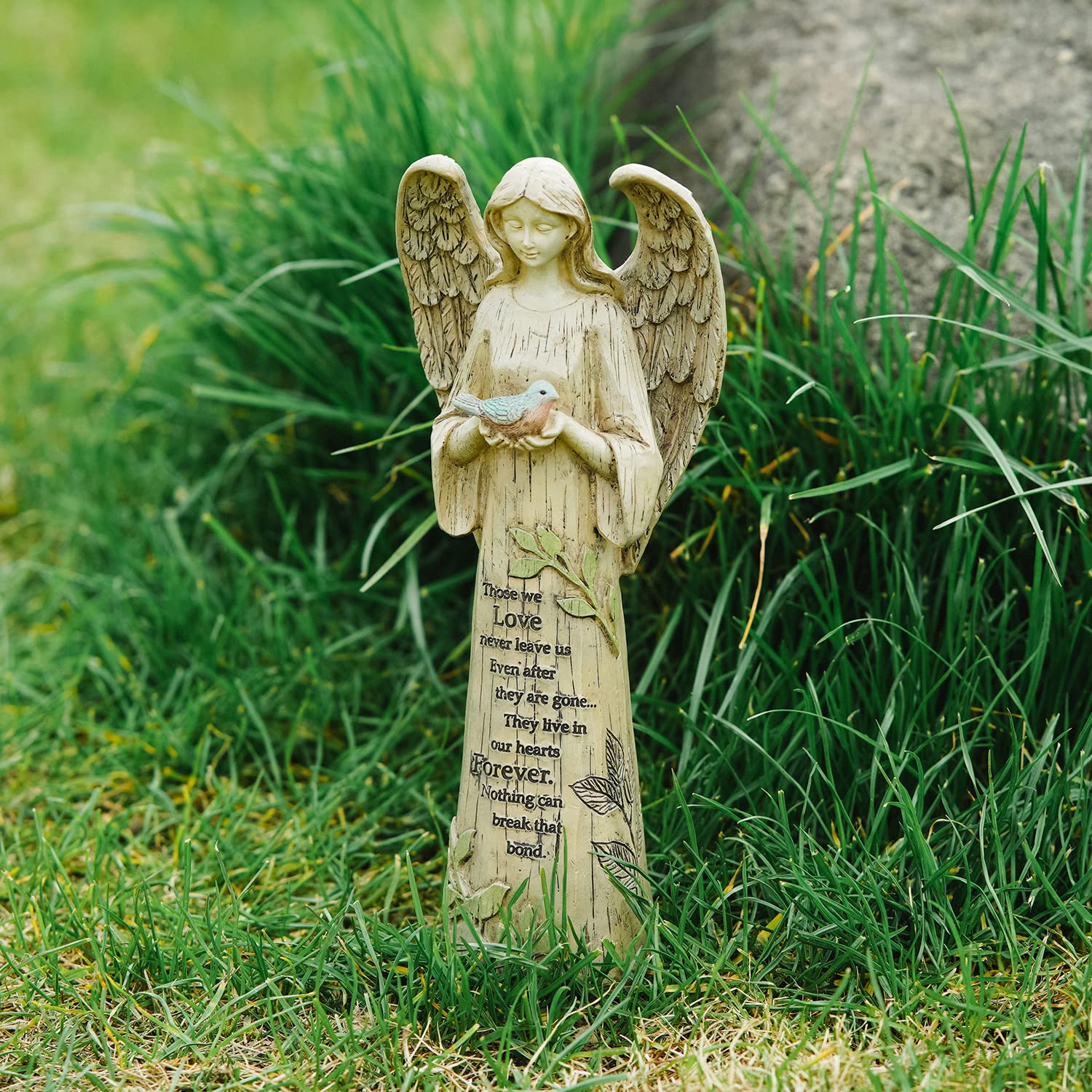 DUSVALLY Garden Angel Statue - Outdoor Decor, Weather-Resistant Garden Sculpture, Yard Ornament, Perfect Gift for Mother - Ideal for Patio, Lawn, Flower Bed Decoration