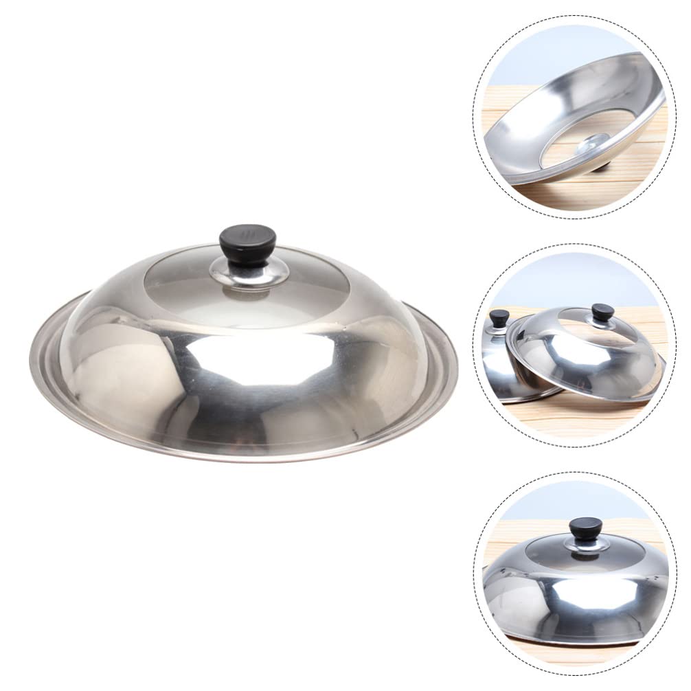 Stainless Steel Universal Pot Lid - Clear View Cookware Cover for Cooking Pans & Food Protection - Durable & Heat Resistant for Stovetop & Kitchen Use