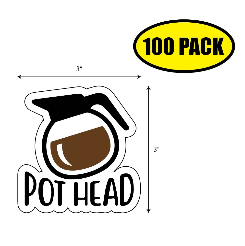 Funny Pot Head Vinyl Sticker Decal (3