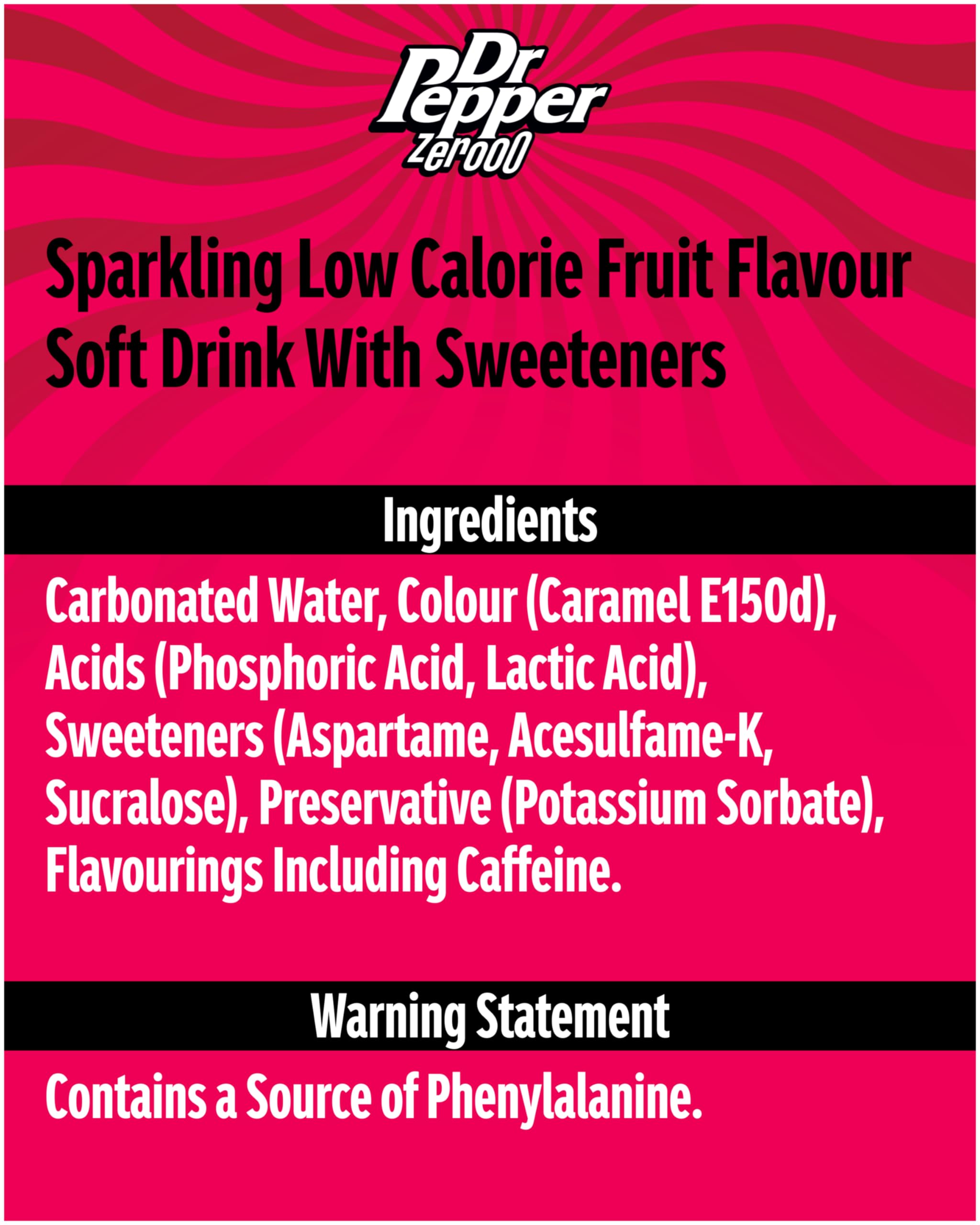 Dr Pepper Zero Sugar Soda - 12 Pack of 330ml Cans, Zero Calorie Carbonated Soft Drink with Fruity Flavor - Perfect for Parties, BBQs & Refreshment at Home or Office