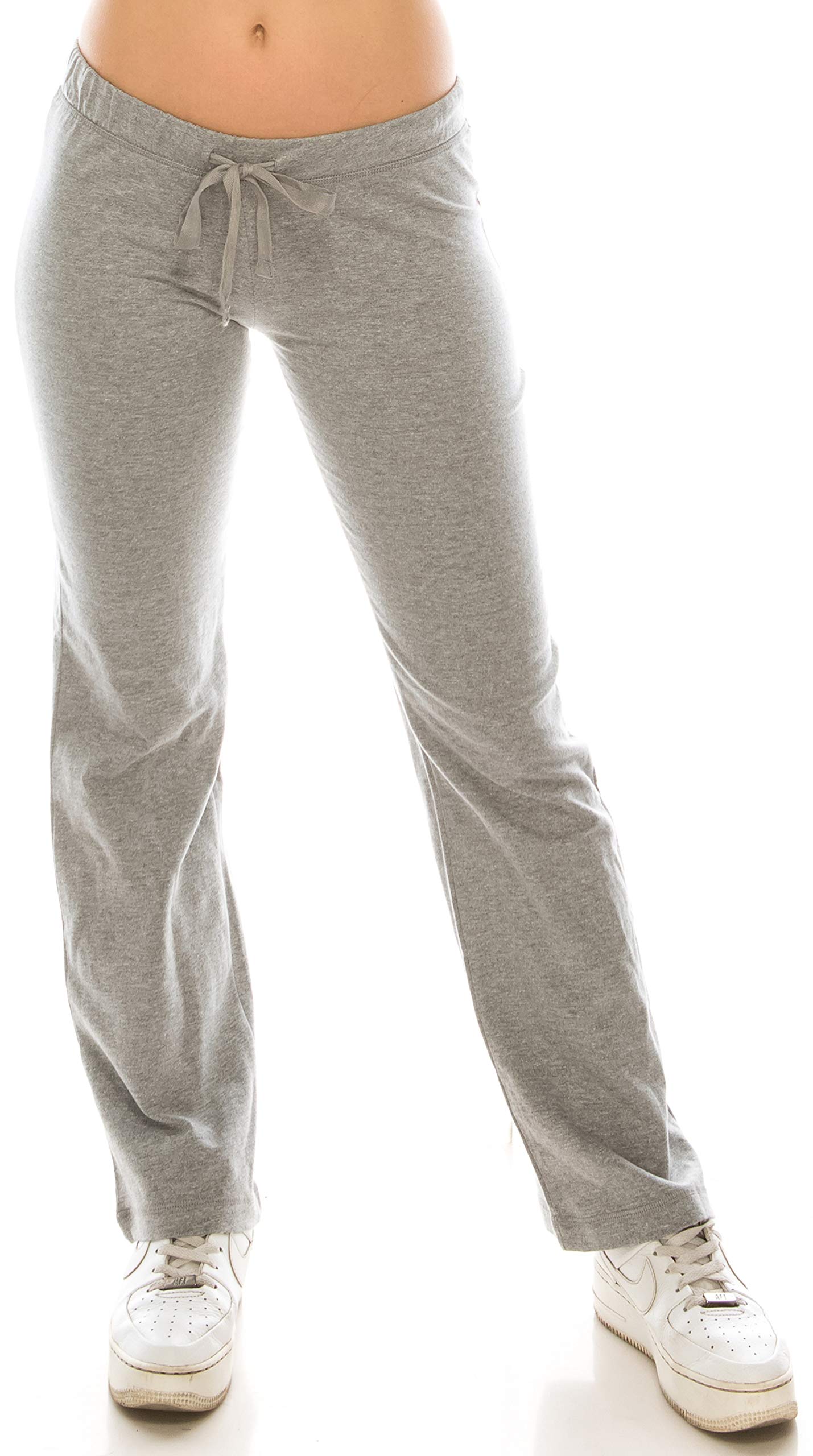 Eevee Women's Active Workout Sweatpants - French Terry Yoga Pants with Drawstring for Running, Gym & Lounge Wear - Comfortable Athletic Joggers for Women