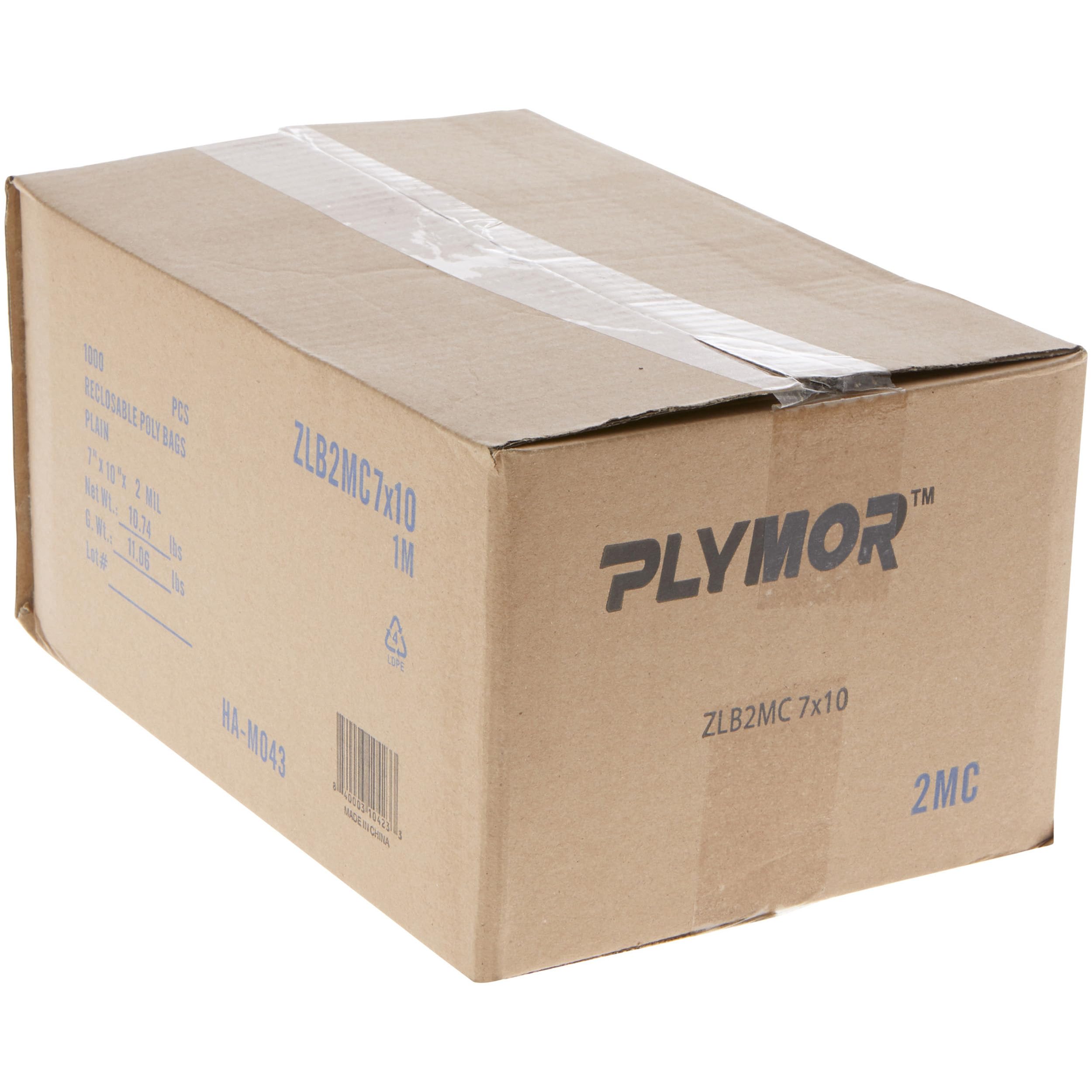 Plymor 7x10 Inch 2 Mil Reclosable Zipper Plastic Bags - 1000 Pack | Perfect for Food Storage, Crafts, Jewelry & Small Parts Organization