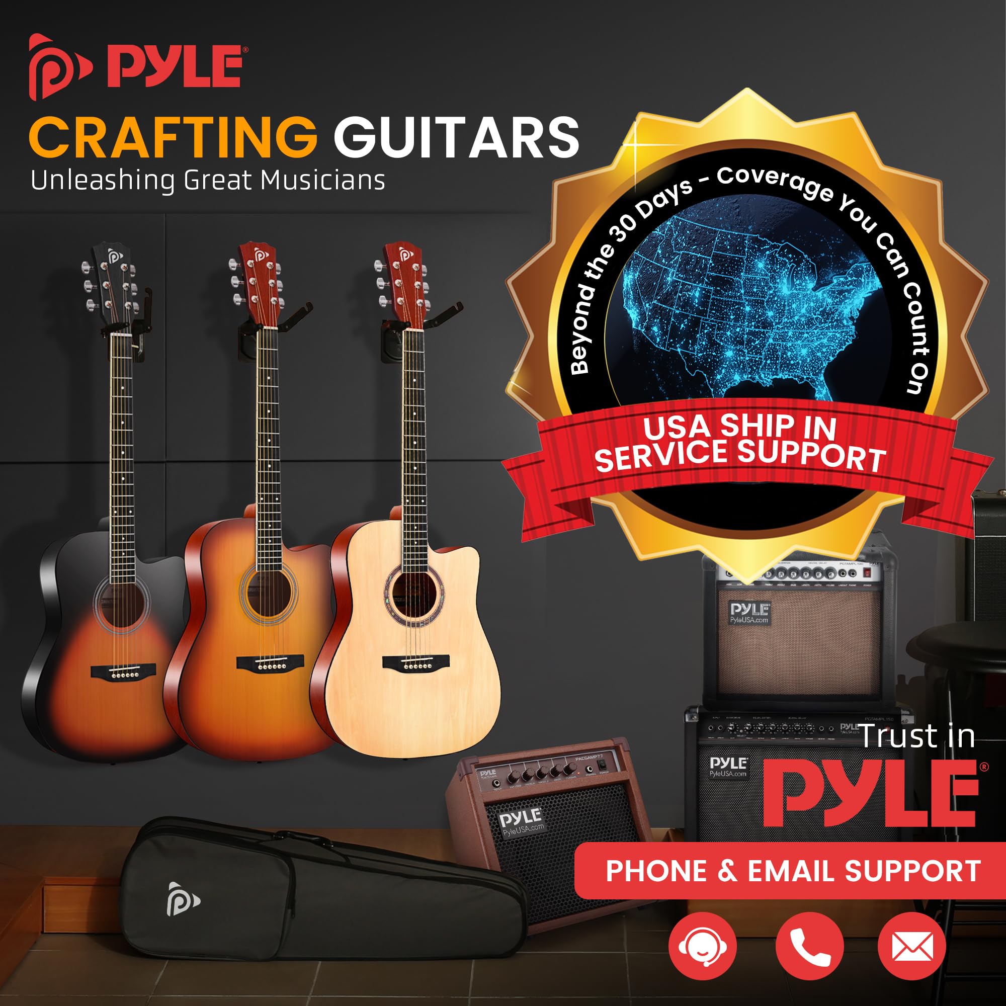 **Pyle 4/4 Full Size Cutaway Acoustic Guitar Kit for Beginners – All Wood Dreadnought with Gig Bag, Steel Strings, Picks, Strap & Capo – Perfect for Students & Adults (Natural) – Ideal for Learning, Practice & Live Performances**