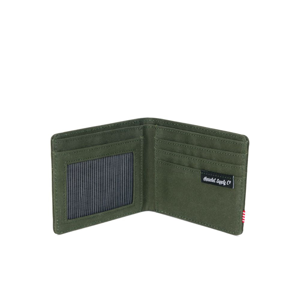 Herschel Hank Wallet for Men & Women - RFID Blocking Bifold Leather Wallet in Forest Night - Perfect for Travel, Work & Everyday Use