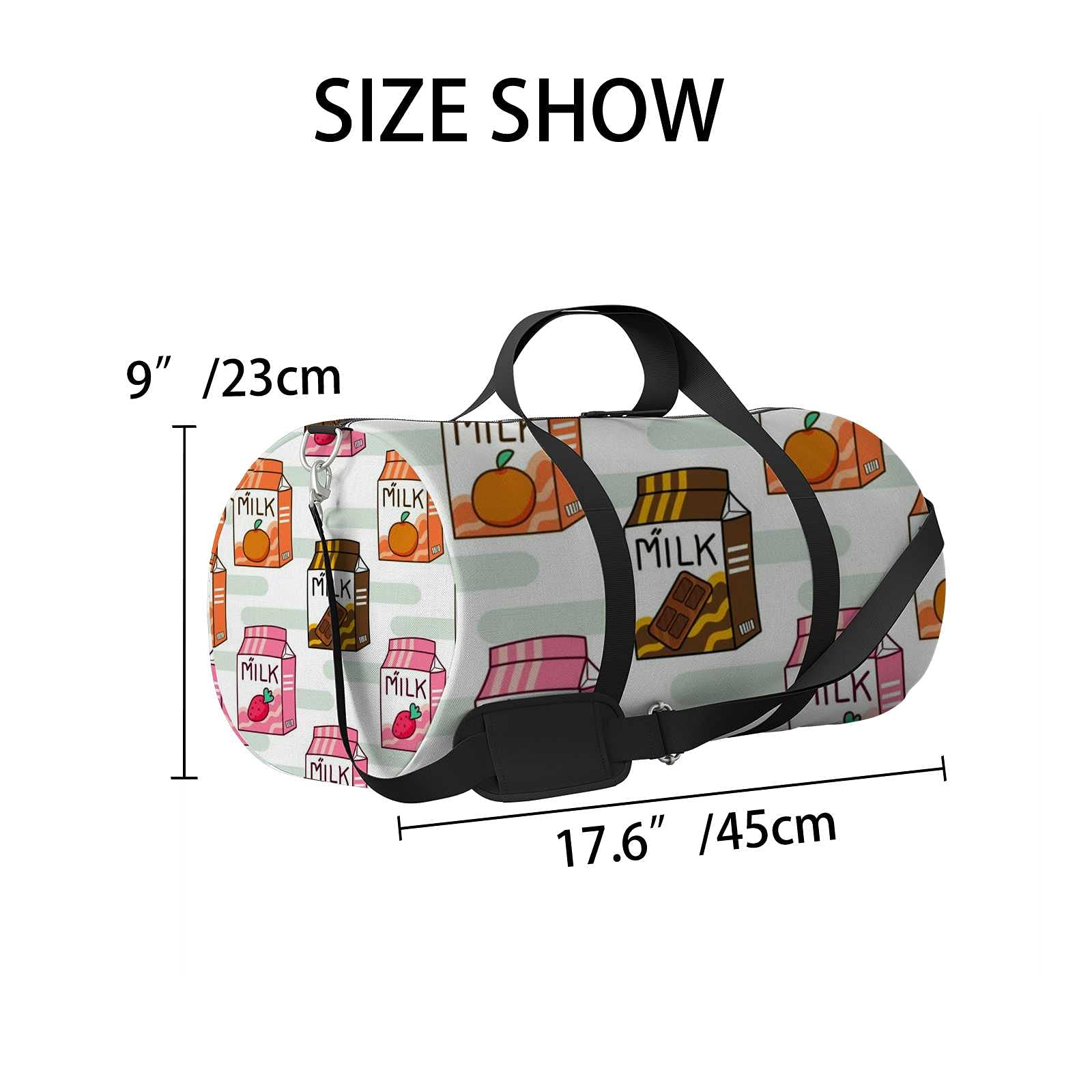 Waterproof Sports Gym Bag for Women & Men - Lightweight Duffel Carry-On with Milk Carton Design | Perfect for Travel, Workout & Boarding