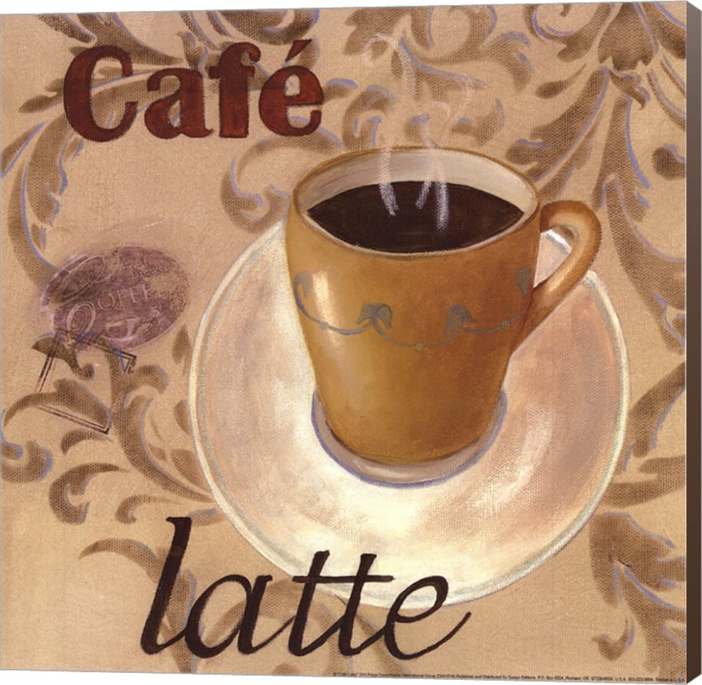 Paige Davis Café Latte Canvas Art Wall Picture - 12x12 Inches Museum Wrapped with Brown Sides - Perfect for Living Room, Bedroom & Office Decor