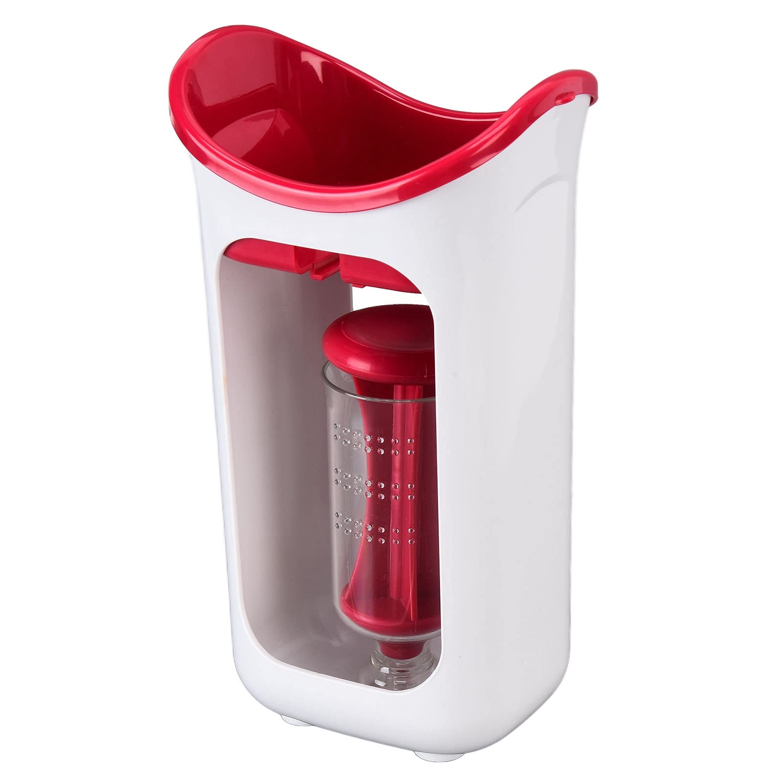 SALUTUY Baby Food Maker & Puree Blender - Easy to Use, Food Safe Materials for Homemade Baby Food - Perfect for Home, Kitchen & Restaurant Use (Red)