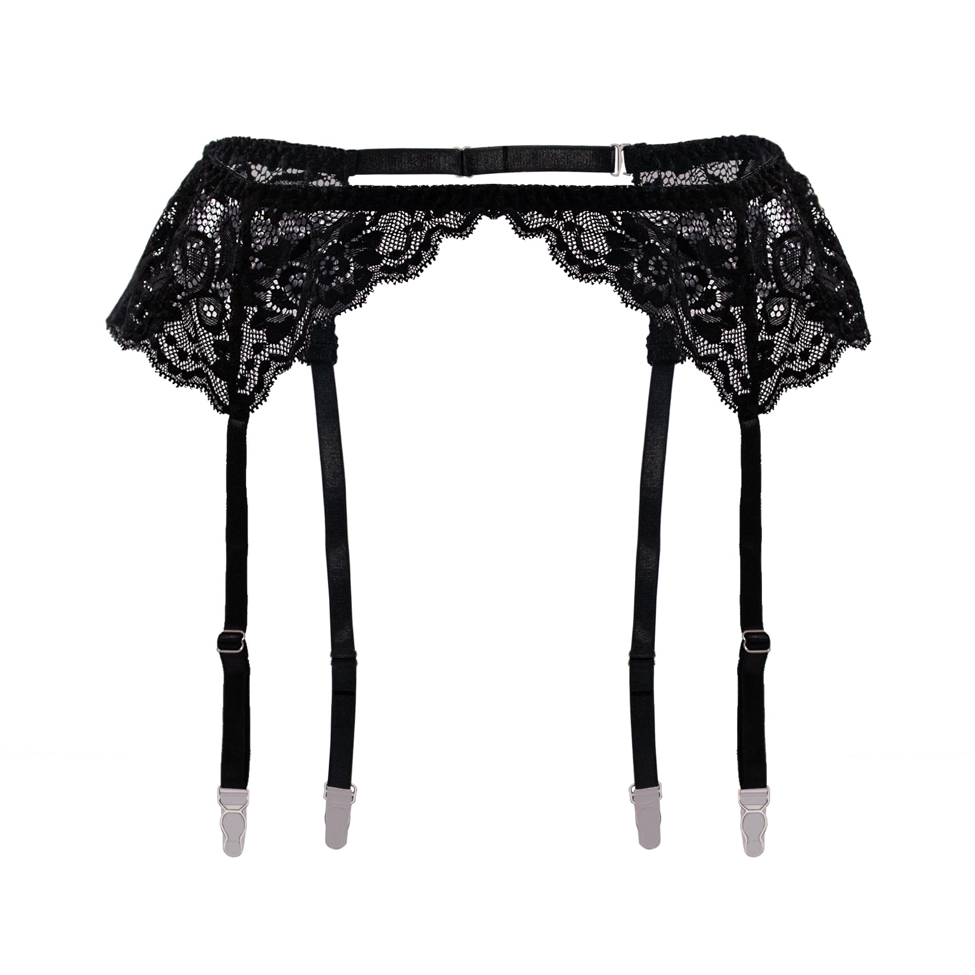 Lidogirl Women's Sexy Lace Garter Belt with Sheer Stockings - Elegant Lingerie Set for Bridal, Boudoir & Special Occasions