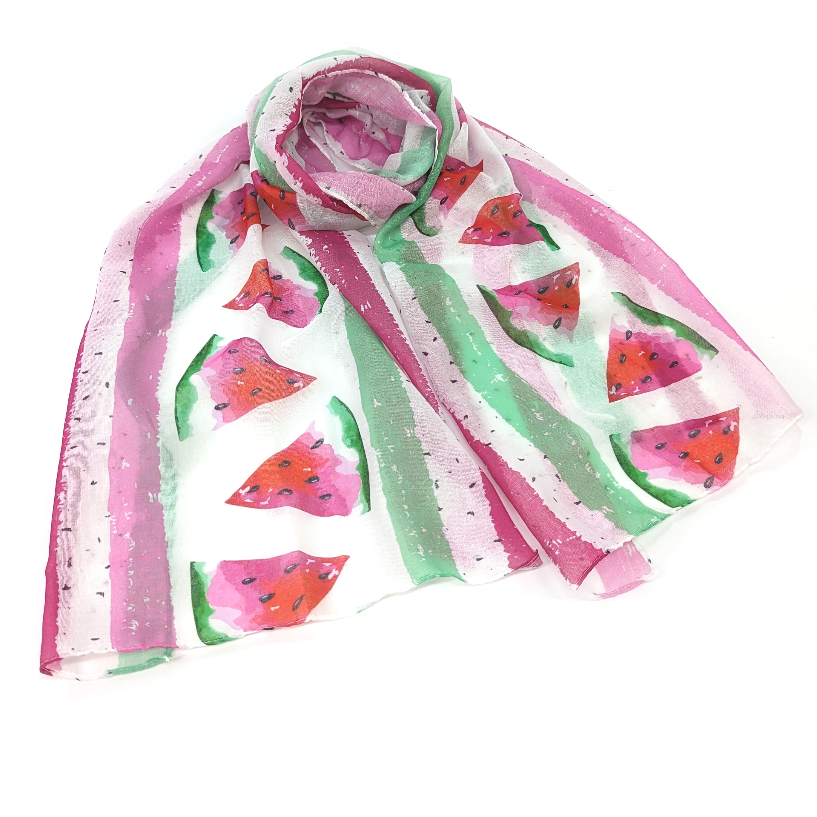 Wanda the Watermelon Scarf - Soft & Stylish Summer Fashion Accessory for Women - Perfect for Beach, Travel, and Outdoor Activities