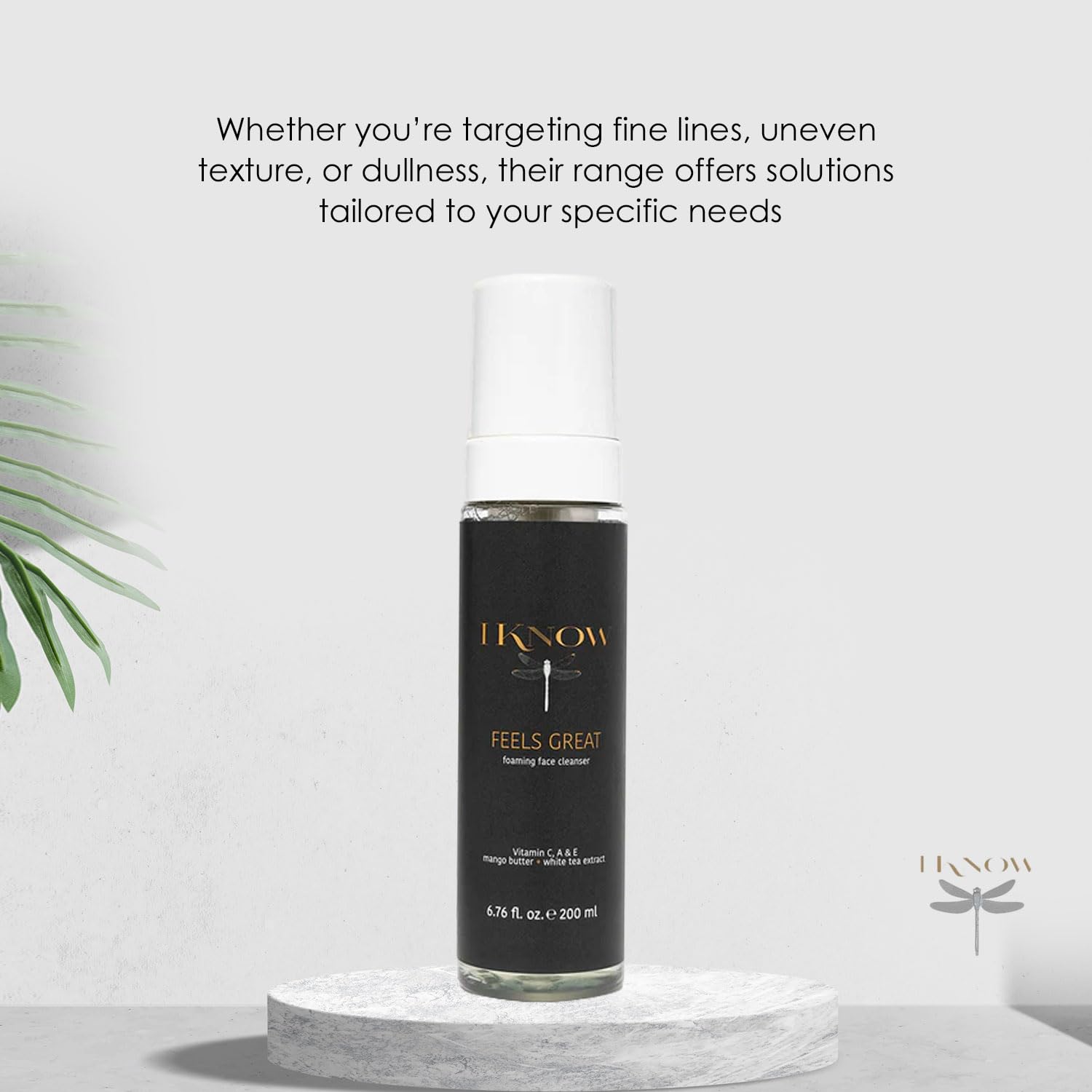 IKNOW FEELS GREAT Foaming Face Cleanser - Gentle Deep Cleansing Facial Wash for Refreshing Skin Care, Hydrating & Moisturizing Daily Face Wash (6.76 OZ) - Perfect for Morning & Night Routine, Travel-Friendly Skincare Essential