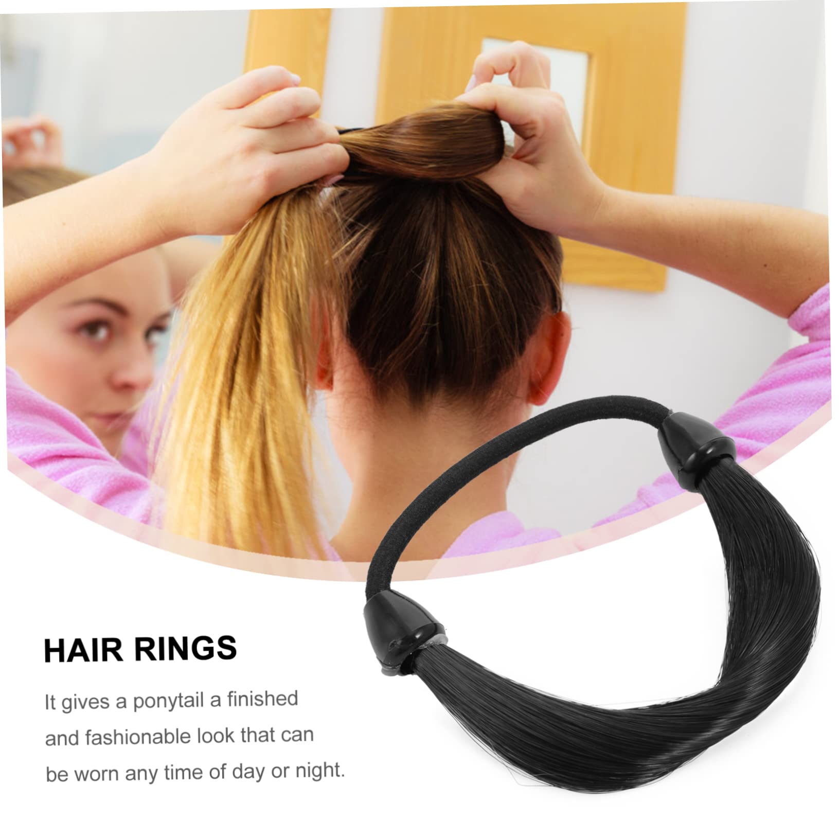 Minkissy 6-Pack Soft Elastic Hair Ties for Women - No Damage Ponytail Holders for Workout, Office & Everyday Use