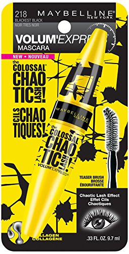 Maybelline New York Volum'Express The Colossal Chaotic Lash Mascara - 0.33 Fl Oz - Dramatic Volume & Length - Waterproof Smudge-Proof - Perfect for Day & Night Makeup Looks