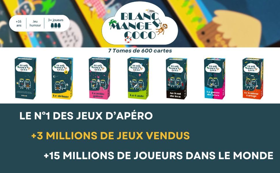 BLANC MANGER COCO - The First Adult Game Designed by Teens, Made by Kids - 600 Cards | Fun Party Game for Adults & Family Game Night